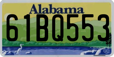 AL license plate 61BQ553