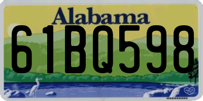 AL license plate 61BQ598