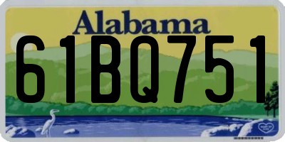 AL license plate 61BQ751