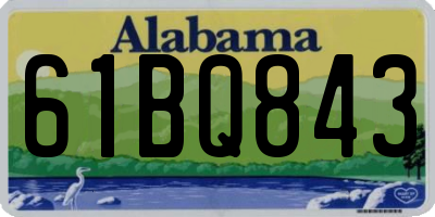 AL license plate 61BQ843