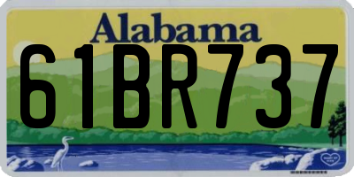 AL license plate 61BR737