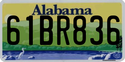 AL license plate 61BR836