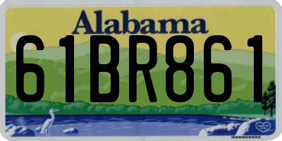 AL license plate 61BR861