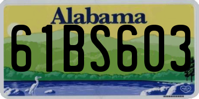 AL license plate 61BS603