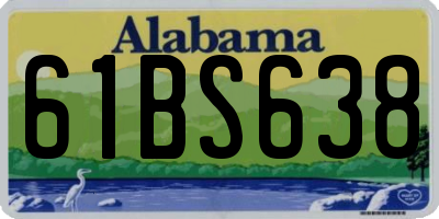 AL license plate 61BS638