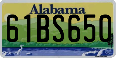 AL license plate 61BS650