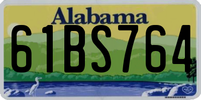 AL license plate 61BS764