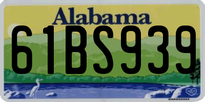 AL license plate 61BS939