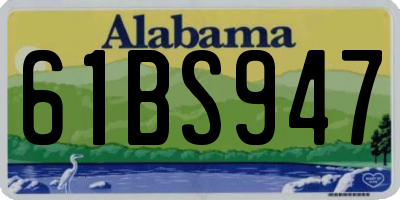 AL license plate 61BS947