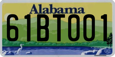 AL license plate 61BT001