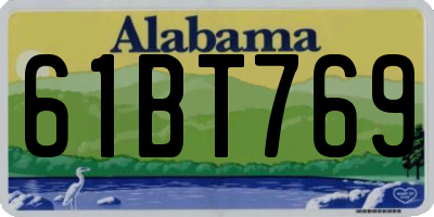 AL license plate 61BT769