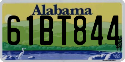AL license plate 61BT844