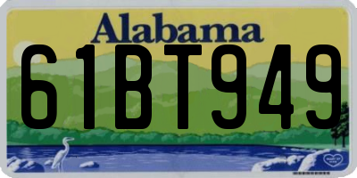 AL license plate 61BT949