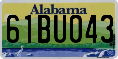 AL license plate 61BU043