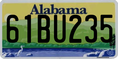 AL license plate 61BU235