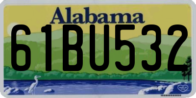 AL license plate 61BU532