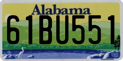 AL license plate 61BU551