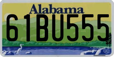 AL license plate 61BU555