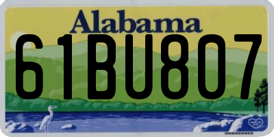 AL license plate 61BU807