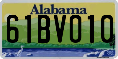 AL license plate 61BV010