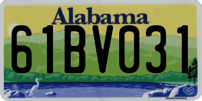 AL license plate 61BV031