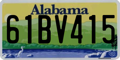 AL license plate 61BV415