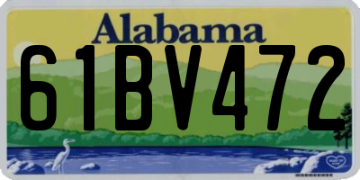 AL license plate 61BV472
