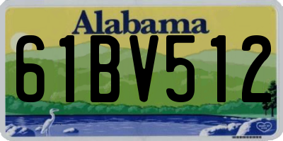 AL license plate 61BV512