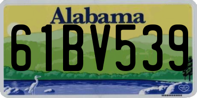 AL license plate 61BV539