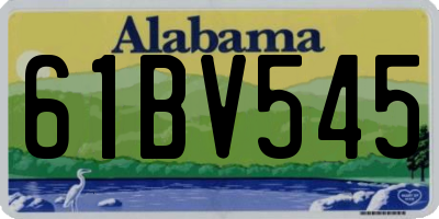 AL license plate 61BV545