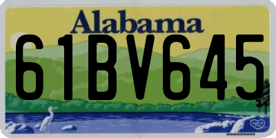 AL license plate 61BV645