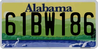 AL license plate 61BW186