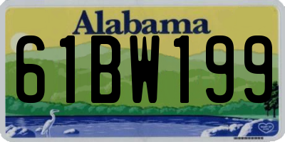 AL license plate 61BW199
