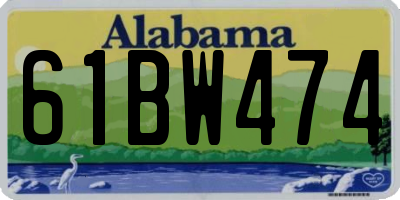 AL license plate 61BW474