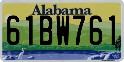 AL license plate 61BW761