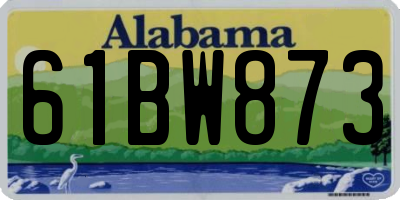 AL license plate 61BW873
