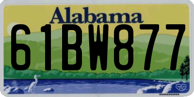 AL license plate 61BW877