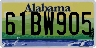 AL license plate 61BW905