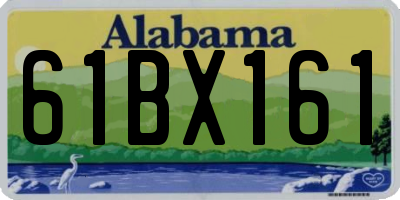 AL license plate 61BX161