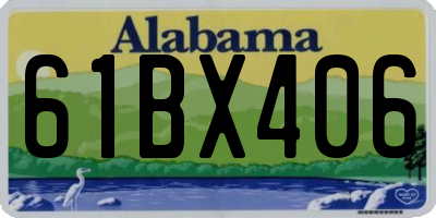 AL license plate 61BX406