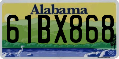 AL license plate 61BX868