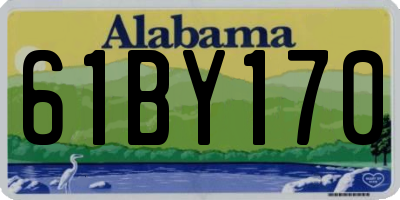 AL license plate 61BY170
