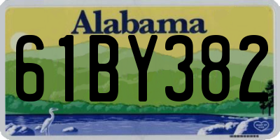 AL license plate 61BY382