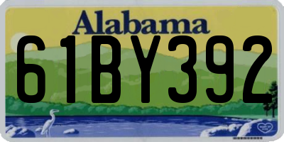 AL license plate 61BY392