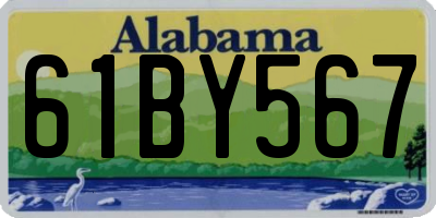 AL license plate 61BY567