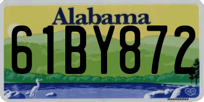 AL license plate 61BY872
