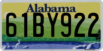 AL license plate 61BY922