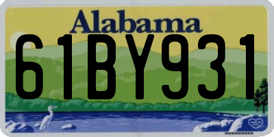 AL license plate 61BY931