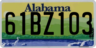AL license plate 61BZ103