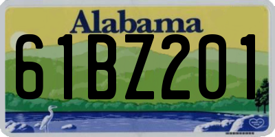 AL license plate 61BZ201